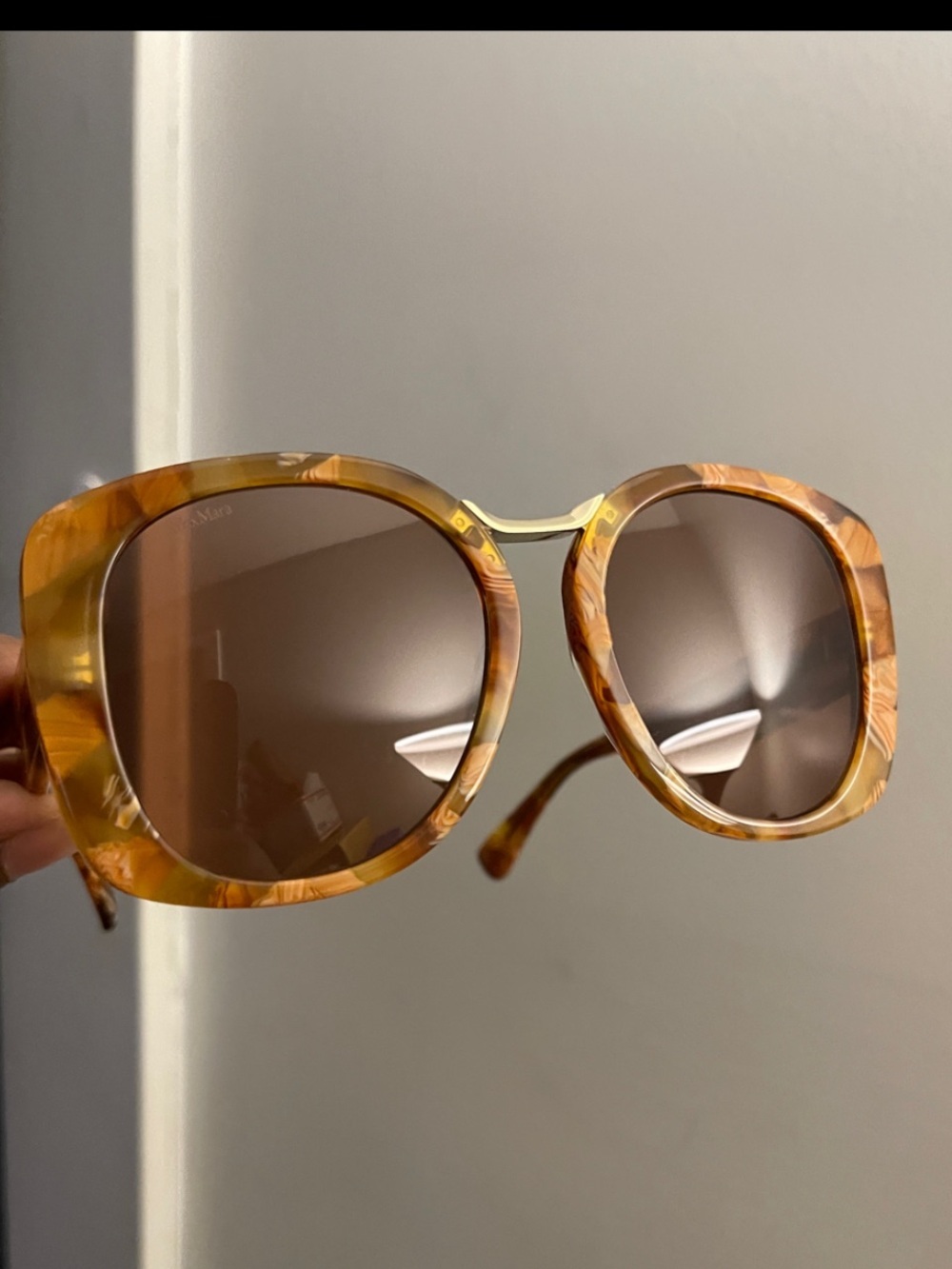 MaxMara Women's Bridge Rx Havana Sunglasses New MM0092 56E 55